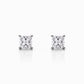 3/4 Carat Lab Grown Princess Diamond Studs in White Gold