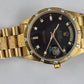 36mm Gold Day-date w-Black Dial Bark-Diamond