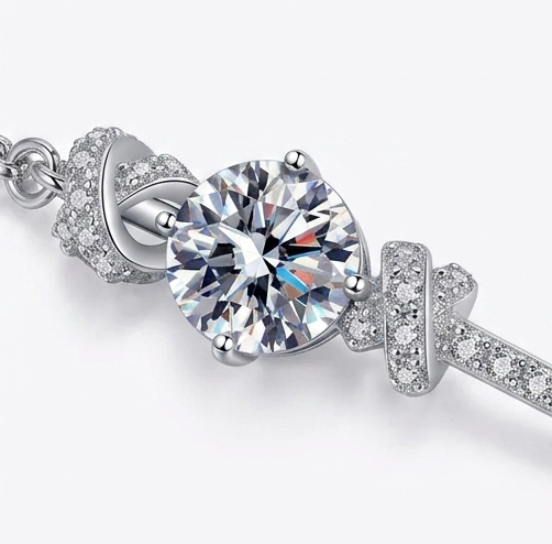 2 Carat Moissanite 925 Sterling Silver Bracelet