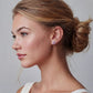Blush Halo Moissanite Stud Earrings
