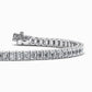 Emerald Lab Diamond Bracelet in White Gold (7 Carat)