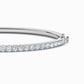 Lab Diamond Bangle in White Gold (1.00 Carat)