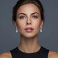 Twisted Infinity Halo Moissanite Earrings