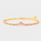 Heart Shape Inlaid Zircon 18K Gold-Plated Bracelet