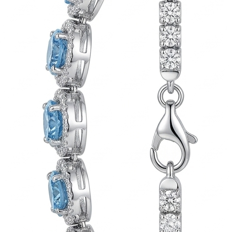 5 Carat Moissanite 925 Sterling Silver Bracelet