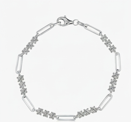 1.8 Carat Moissanite 925 Sterling Silver Bracelet