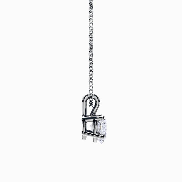 1/2 Carat Lab Grown Heart Pendant in White Gold