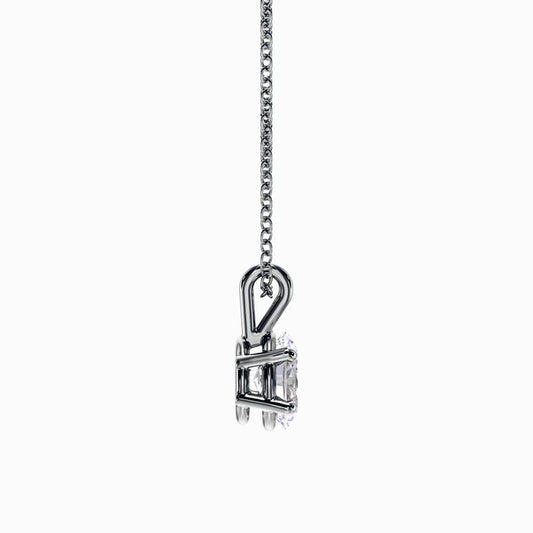 1/2 Carat Lab Diamond Oval Pendant in White Gold