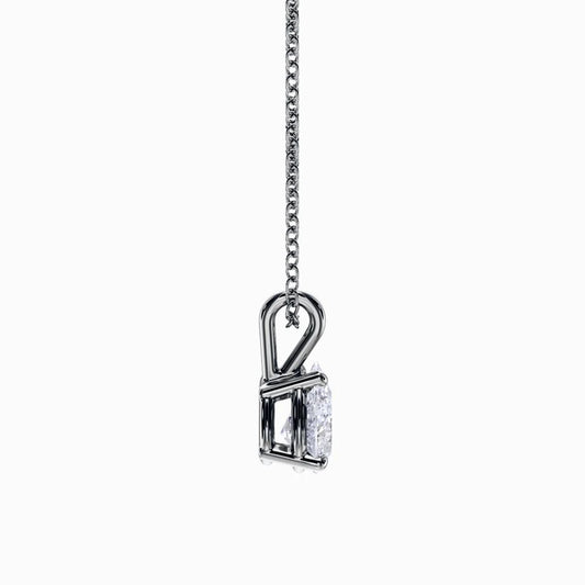 1/2 Carat Lab Diamond Pear Pendant in White Gold