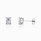 1/2 Carat Lab Grown Radiant Diamond Studs in White Gold
