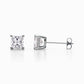 3/4 Carat Lab Grown Princess Diamond Studs in White Gold