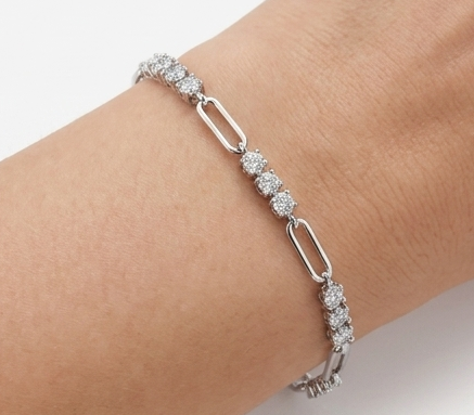 1.8 Carat Moissanite 925 Sterling Silver Bracelet