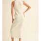 D4238 Buttondown Ribbed Knitted Long Dress