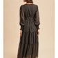 Notched Collar Maxi Dress