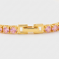 Heart Shape Inlaid Zircon 18K Gold-Plated Bracelet
