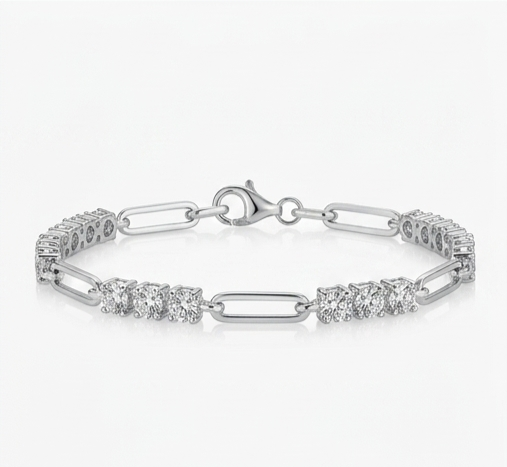 1.8 Carat Moissanite 925 Sterling Silver Bracelet