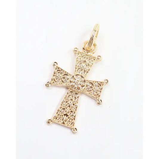 Artemis Cross Charm Gold