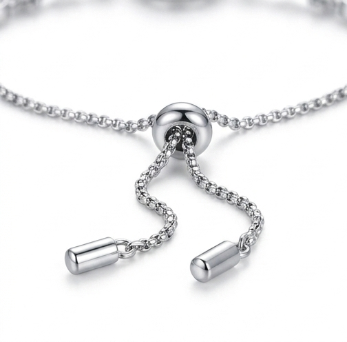1 Carat Moissanite 925 Sterling Silver Minimalist Bracelet