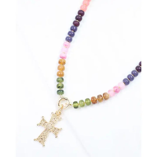 Artemis Cross Charm Gold
