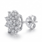 925 Sterling Silver Moissanite Zircon Stud Earrings