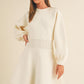 D2660 Ballon Sleeve Sweater Dress