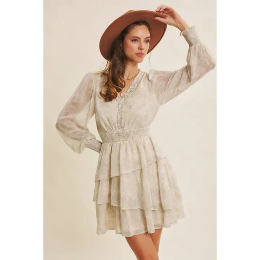 Romantic in Every Way Floral Tiered Ruffle Mini Dress