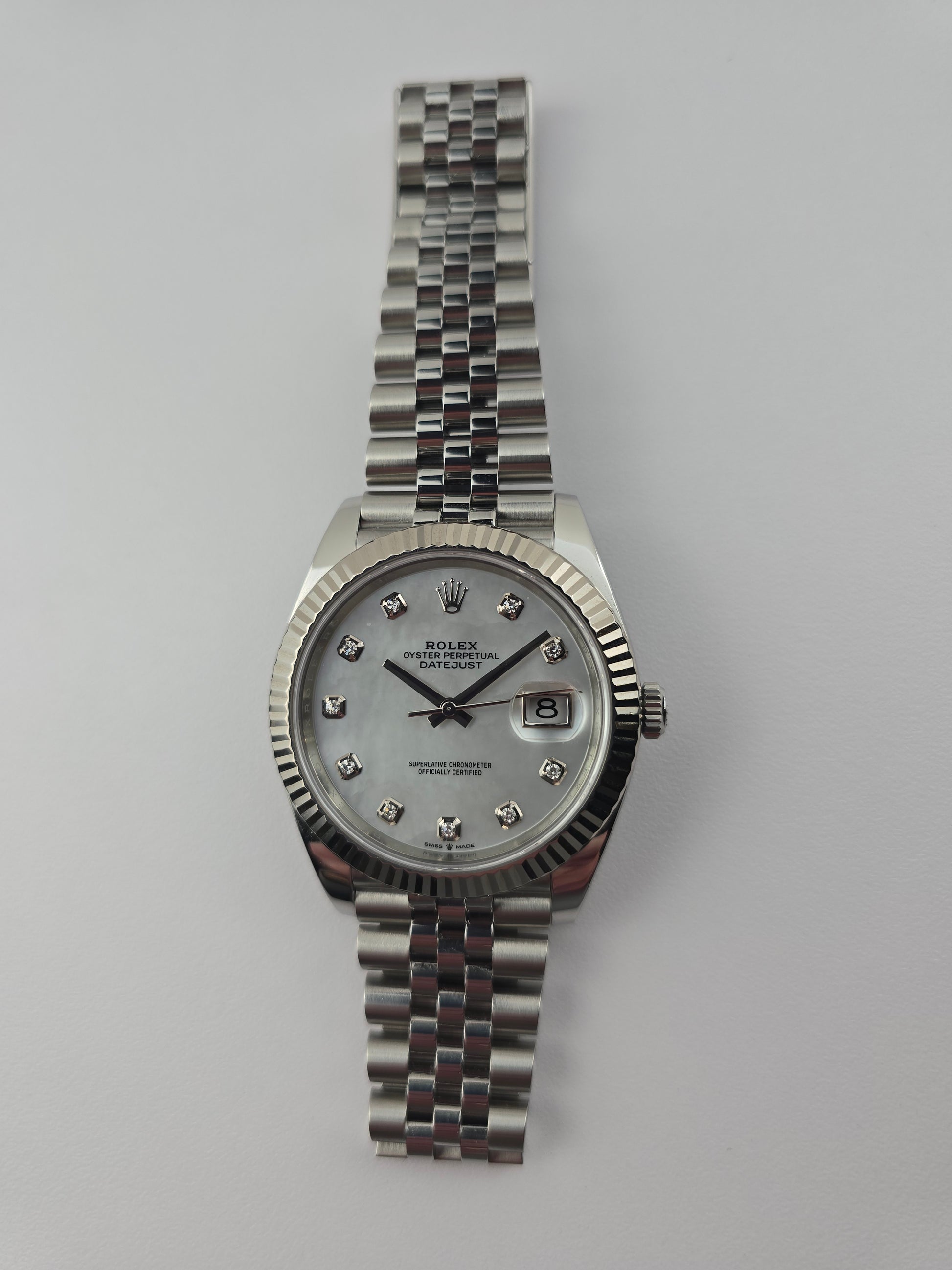 Rolex Datejust 41 MM Watch Oystersteel and White Gold