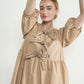 MAD3189 Embroidered Bow Tie Babydoll Dress