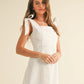 D4567 Stretch Cotton Tie On Sleeve Dress