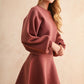 D2660 Ballon Sleeve Sweater Dress