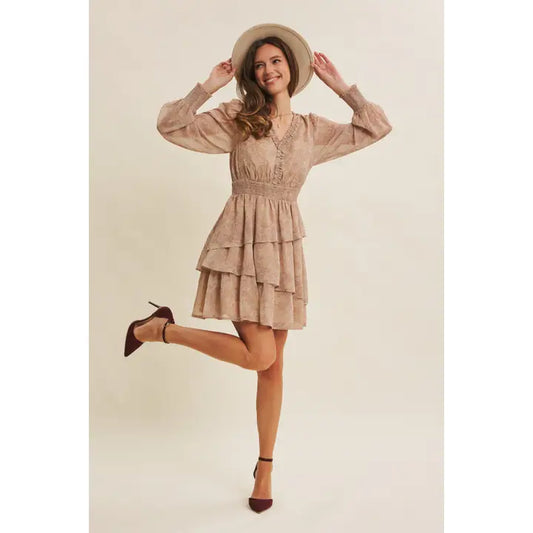Romantic in Every Way Floral Tiered Ruffle Mini Dress