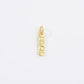 Engraved Word Charms Gold Filled Diy Jewelry CP1224