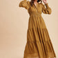 Notched Collar Maxi Dress