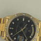 36mm Gold Day-date w-Black Dial Bark-Diamond